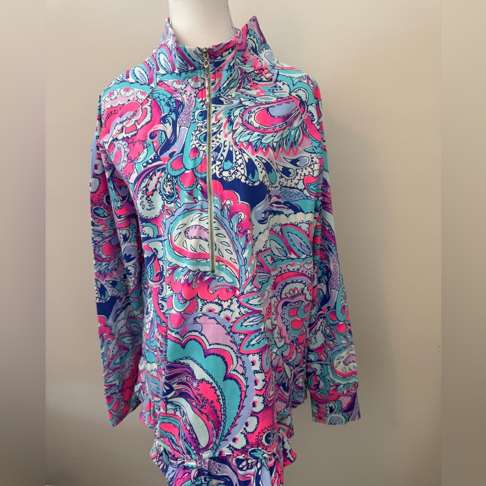 Lily Pulitzer - Colorful Paisley Quarter-Zip Pullover